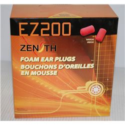 BOX OF 100 EZ200 FOAM EAR PLUGS 30 DECIBLE