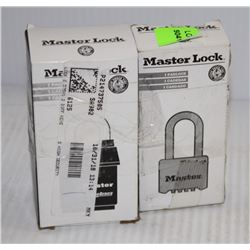 PAIR OF MASTER LOCK KEYED PADLOCKS
