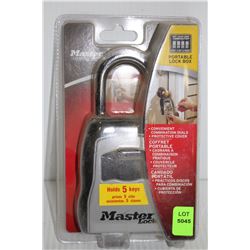 MASTER LOCK PORTABLE LOCK BOX- HOLDS 5 KEYS