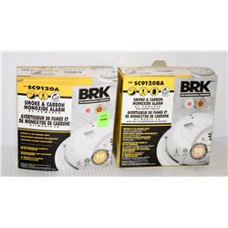 LOT OF 2 BRK SMOKE & CARBON MONOXIDE ALARMS