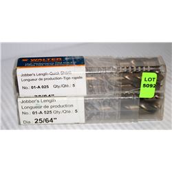 WALTER HIGH PREFORMANCE DRILL BITS 25/64" QTY 10