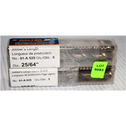 WALTER HIGH PREFORMANCE DRILL BITS 25/64" QTY 10