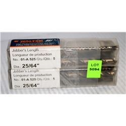 WALTER HIGH PREFORMANCE DRILL BITS 25/64" QTY 10