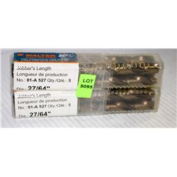 WALTER HIGH PREFORMANCE DRILL BITS 27/64" QTY 10