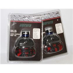LOT OF 2 AURORA CREE LED HEAD LAMPS