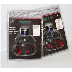 LOT OF 2 AURORA CREE LED HEAD LAMPS