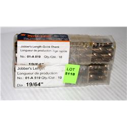 WALTER HIGH PREFORMANCE DRILL BITS 16/64" QTY 17