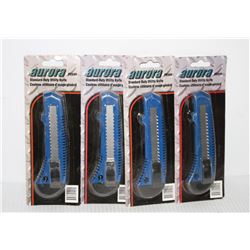 LOT OF 4 UTILITY KNIVES