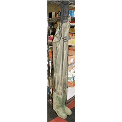 PAIR OF GENERIC HIP WADERS; BOOT SIZE 12