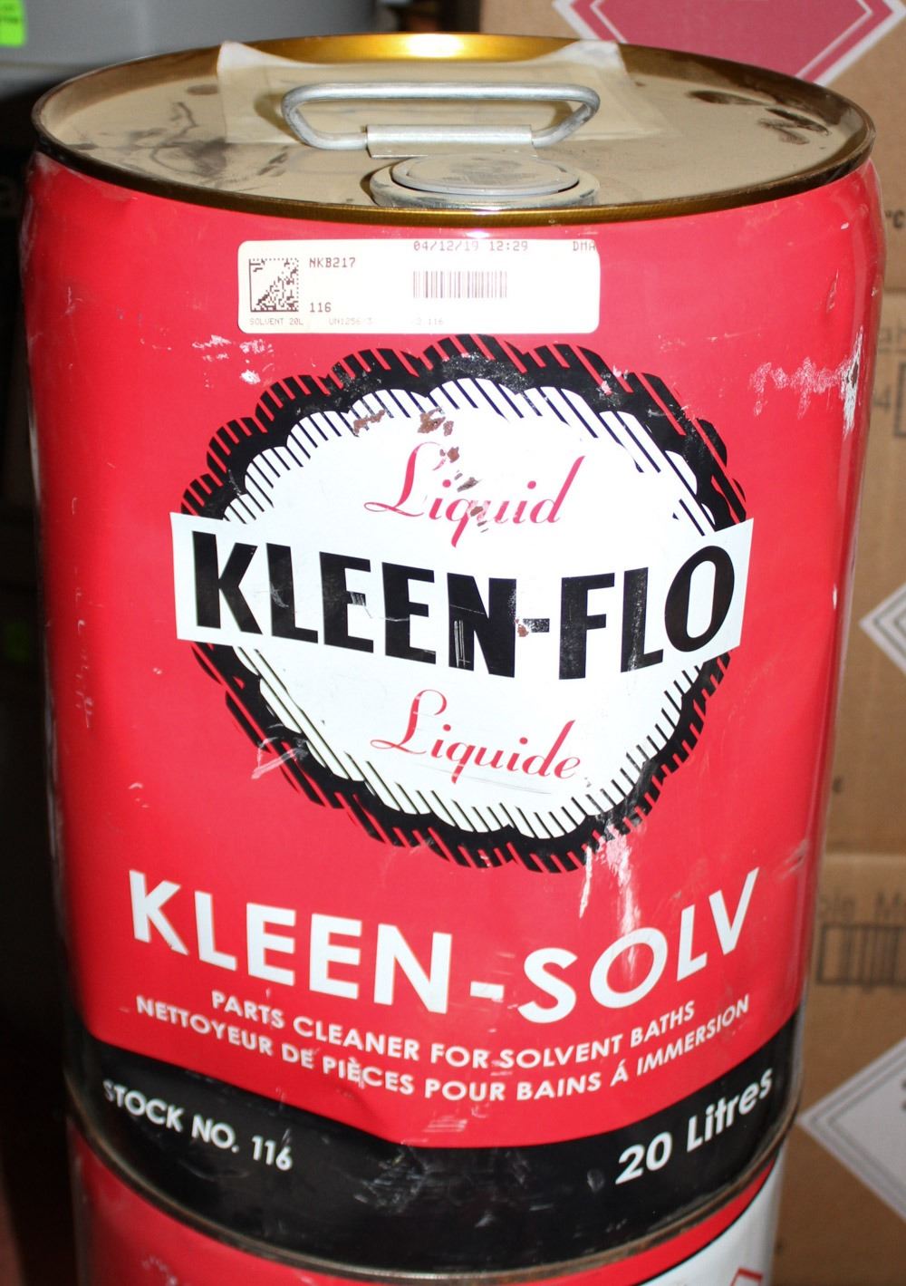 20 LITRE CAN OF LIQUID KLEEN FLO PARTS CLEANER