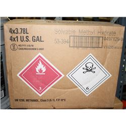 CASE OF 4 JUGS OF SOLAVBLE METHAL HYDRATE 3.78L