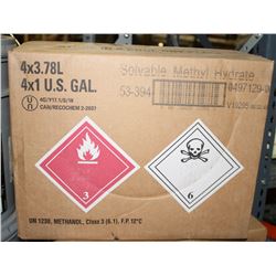 CASE OF 4 JUGS OF SOLAVBLE METHAL HYDRATE 3.78L