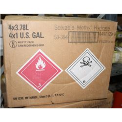 CASE OF 4 JUGS OF SOLAVBLE METHAL HYDRATE 3.78L