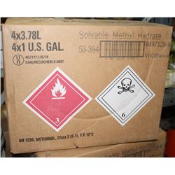 CASE OF 4 JUGS OF SOLAVBLE METHAL HYDRATE 3.78L