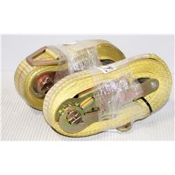 LOT OF 2 20FT HEAVY DUTY RATCHET STRAP WORKING