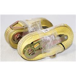 LOT OF 2 20FT HEAVY DUTY RATCHET STRAP WORKING