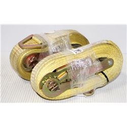 LOT OF 2 20FT HEAVY DUTY RATCHET STRAP WORKING