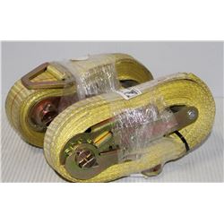 LOT OF 2 20FT HEAVY DUTY RATCHET STRAP WORKING