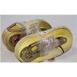 LOT OF 2 20FT HEAVY DUTY RATCHET STRAP WORKING