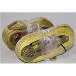 LOT OF 2 20FT HEAVY DUTY RATCHET STRAP WORKING