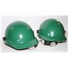 Image 1 : LOT OF 2 GREEN HARD HATS