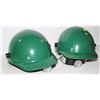 Image 1 : LOT OF 2 GREEN HARD HATS