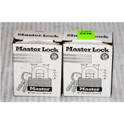 LOT OF 2 MASTERLOCK PADLOCKS 1 3/4"