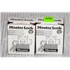 Image 1 : LOT OF 2 MASTERLOCK PADLOCKS 1 3/4"