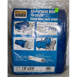 WESTERN RUGGED ALL PURPOSE BLUE TARP 18FT X 24FT