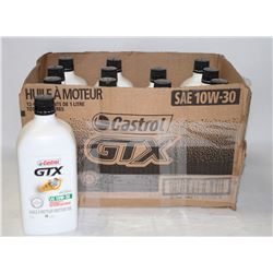 CASE OF 12 CASTROL GTX SAE 10W-30 MOTOR OIL