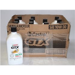 CASE OF 12 CASTROL GTX SAE 10W-30 MOTOR OIL