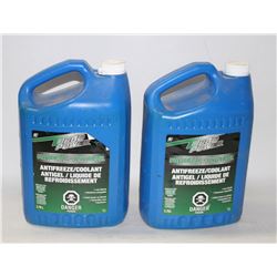 2 JUGS OF TURBO POWER ANTIFREEZE/COOLANT, 4 LITRE
