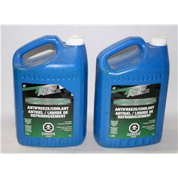 2 JUGS OF TURBO POWER ANTIFREEZE/COOLANT, 4 LITRE