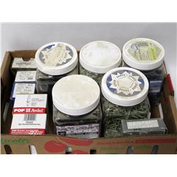 FLAT OF ASSORTED SCREWS AND RIVETS