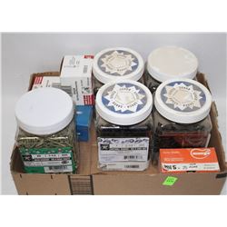 FLAT OF ASSORTED SCREWS AND RIVETS