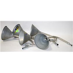 LOT OF 5 DYNALINE TRANSMISSION FUNNELS 14"