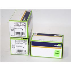 LOT OF 3 LEVITON 2 POLE, 3 WIRE GROUNDING