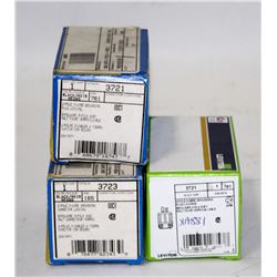 LOT OF 3 LEVITON 2 POLE, 3 WIRE GROUNDING PLUG,