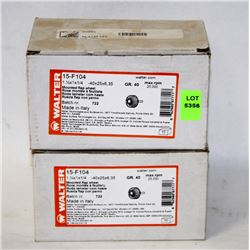 2 BOXES OF WALTER  MOUNTED FLAP WHEELS GR.40