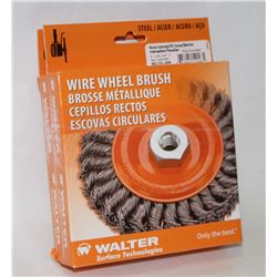 LOT OF 2 WALTER WIRE WHEEL BRUSHES KNOT TWISTED