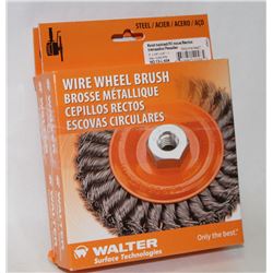LOT OF 2 WALTER WIRE WHEEL BRUSHES KNOT TWISTED