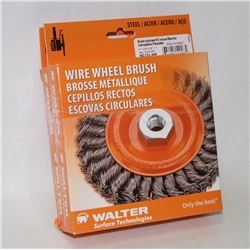 LOT OF 2 WALTER WIRE WHEEL BRUSHES KNOT TWISTED