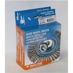 LOT OF 2 WALTER WIRE WHEEL BRUSHES STRINGER BEAD