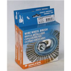 LOT OF 2 WALTER WIRE WHEEL BRUSHES STRINGER BEAD