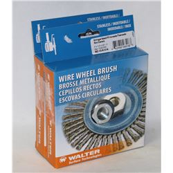 LOT OF 2 WALTER WIRE WHEEL BRUSHES STRINGER BEAD