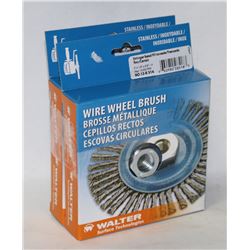 LOT OF 2 WALTER WIRE WHEEL BRUSHES STRINGER BEAD