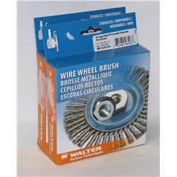 LOT OF 2 WALTER WIRE WHEEL BRUSHES STRINGER BEAD