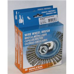 LOT OF 2 WALTER WIRE WHEEL BRUSHES STRINGER BEAD
