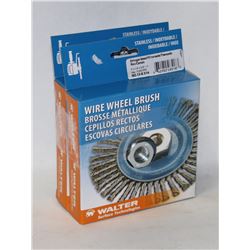 LOT OF 2 WALTER WIRE WHEEL BRUSHES STRINGER BEAD