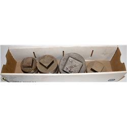 LOT OF 4 THREADED CAPS - VARIOUS SIZES